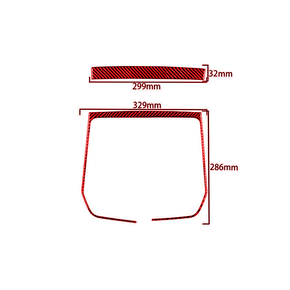 Red Carbon Fiber Radio Console Surround Trim For Silverado for GMC for SIERRA 2014-2018
