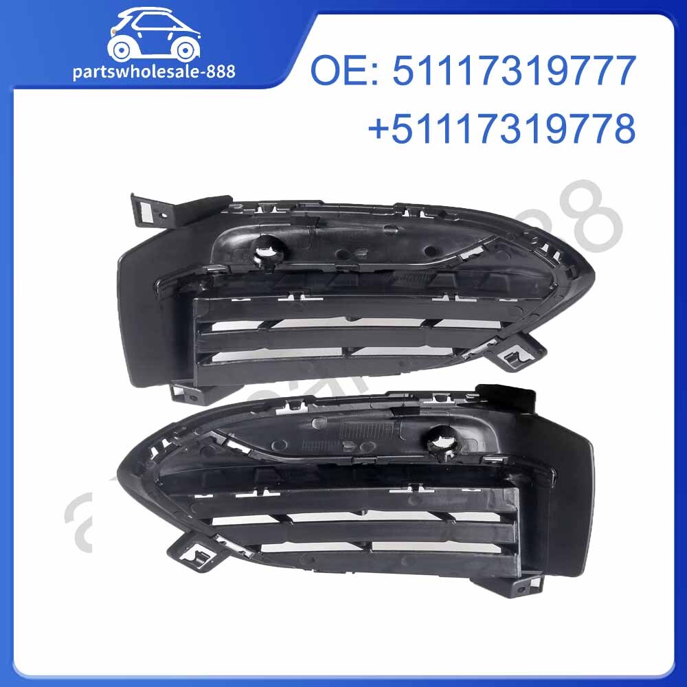 pair of front bumper grille protectors fit 2015-19 for BMW X6 F16 with O-type extreme