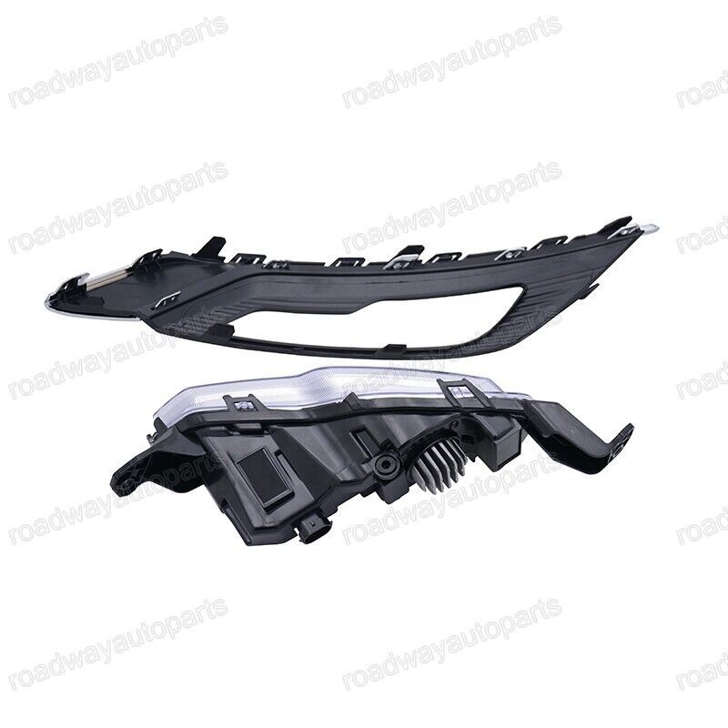 Left Front LED Fog Light Lamp W/ Cover Chrome Trim for Ford Mondeo/Fusion 2017