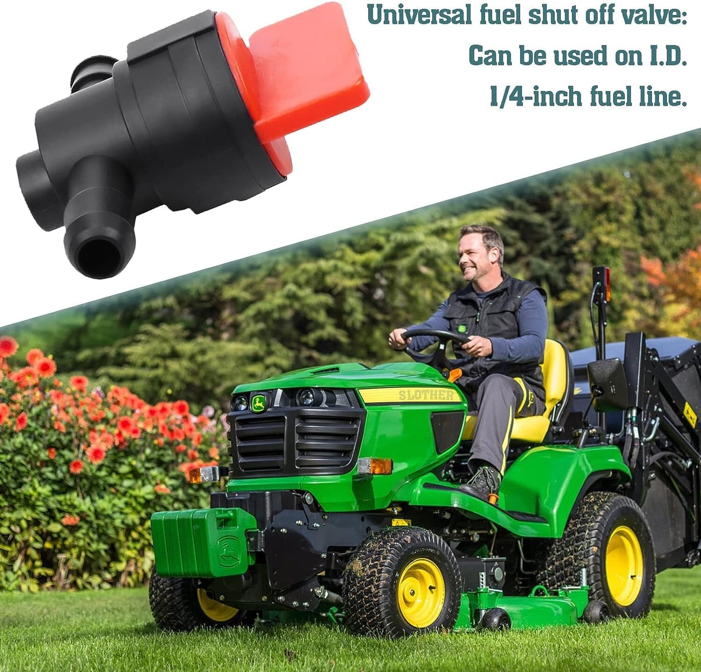 10 PCS 1/4 Fuel Shut Off Valve Gas Fuel Cut Off Valve for Oregon 07-406 Toro