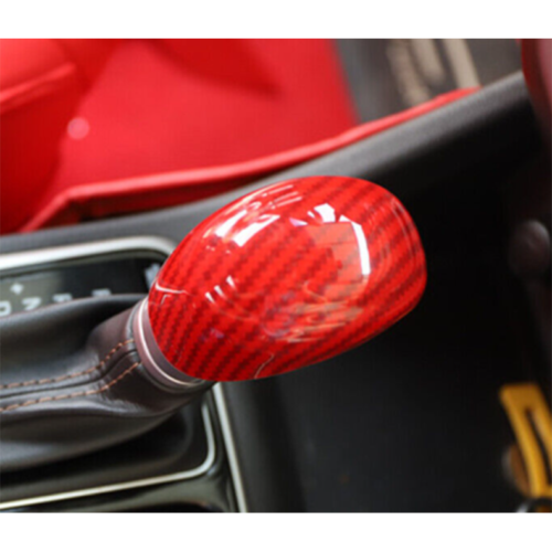 for Hyundai Sonata 2015-2019 Red Carbon ABS Gear Shift Knob Molding Cover Trim