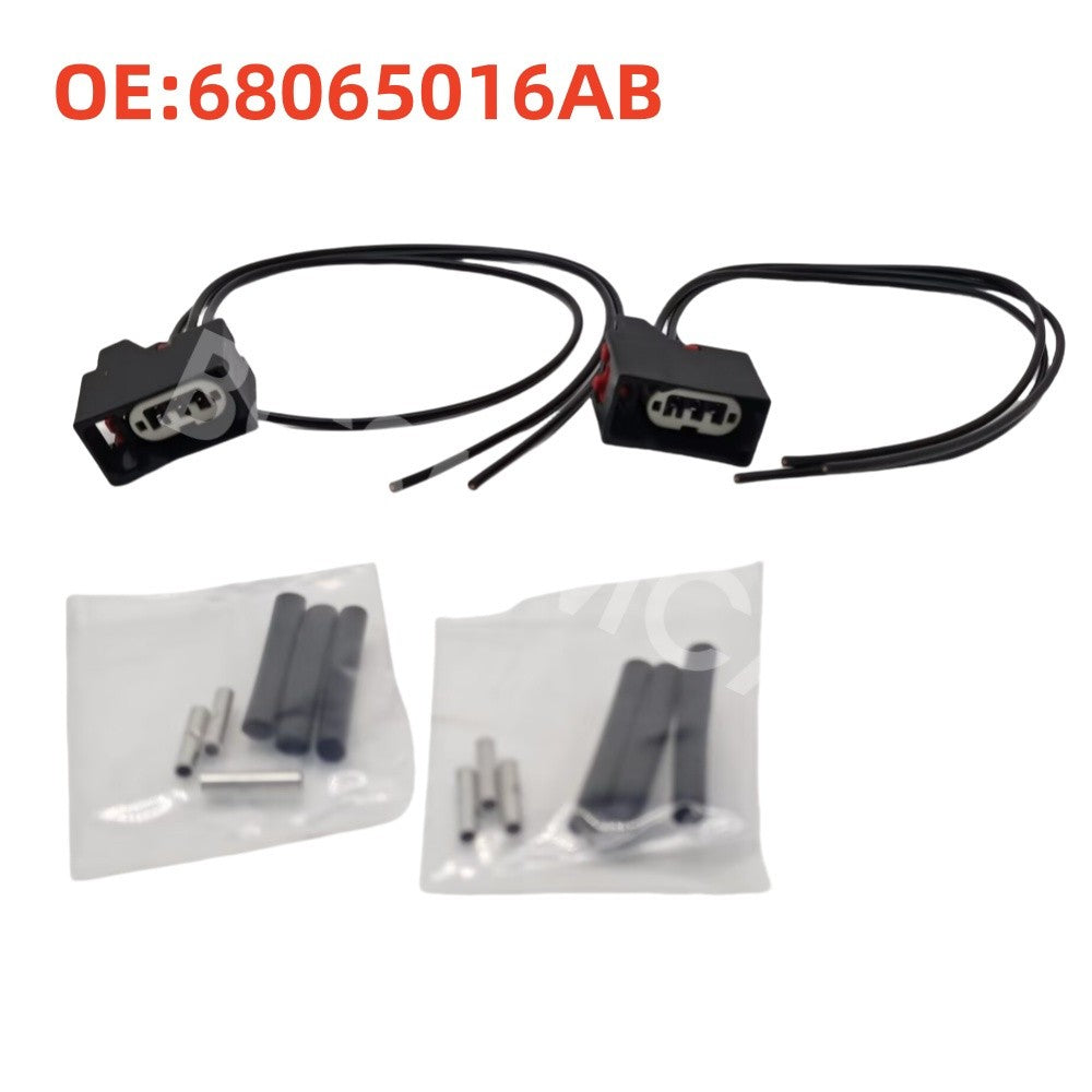 Fit For 2007-2018 for Jeep for Wrangler JK Front Car Turn Signal Light Lamp Harness 2Set