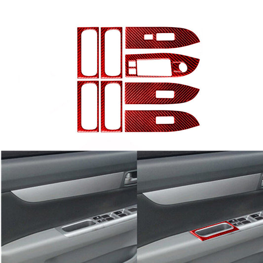 Red Carbon Fiber Door lift & Pull Trim for SUZUKI GRAND VITARA Manual 2006-2013