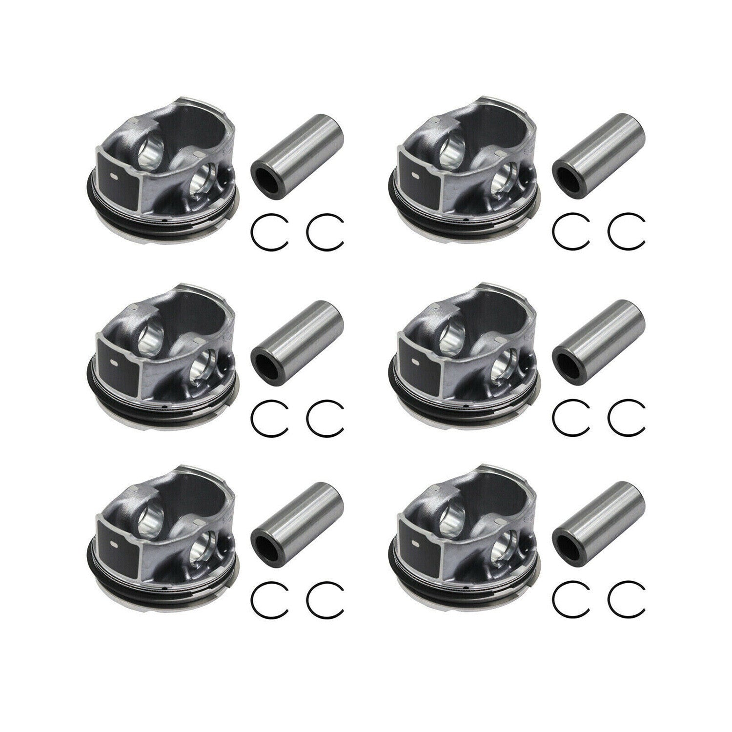 6Pcs Engine Connecting Rod - Crankshaft Piston Ring Gasket for Jaguar for Land Rover