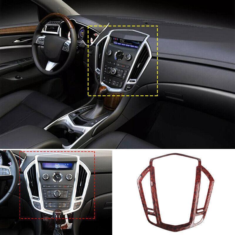 for Cadillac SRX 2010-2012 Peach Wood Grain Center Console Navigation GPS Frame