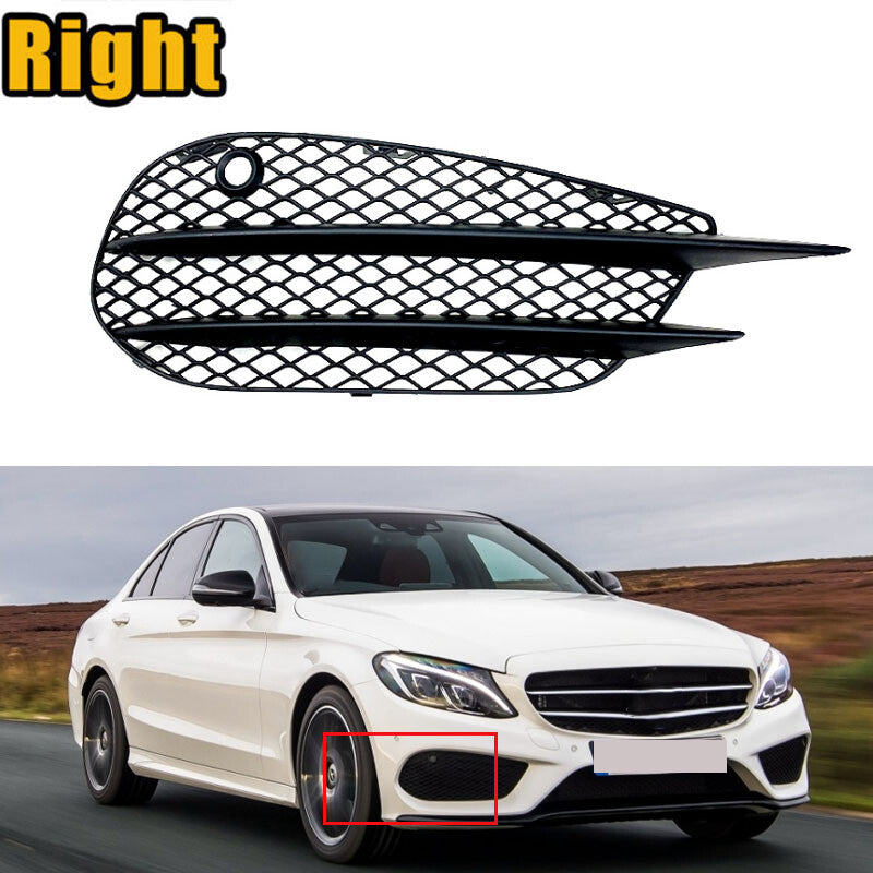 Right Fog Light Grille Fog Lamp Cover for Mercedes-Benz W205 C180 2015-2018 AMG