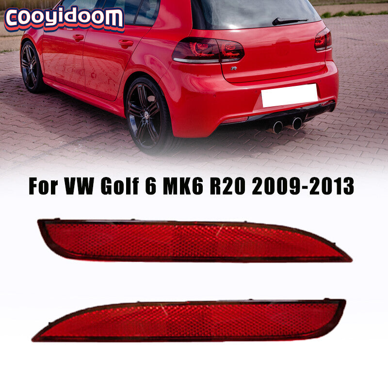 2-Piece Rear Corner Reflector Dummy Brake Light for Volkswagen for Golf 6 MK6 R20 2009-2013