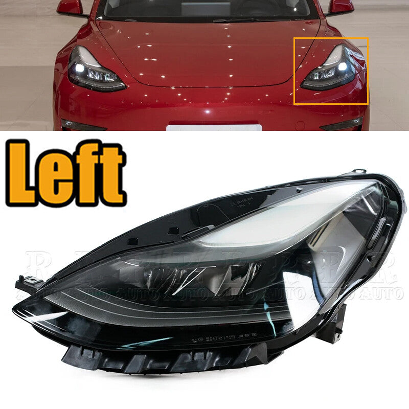 Headlight Left Driver Side Matrix Headlamp for Tesla Model 3 for Model Y 2021-2023