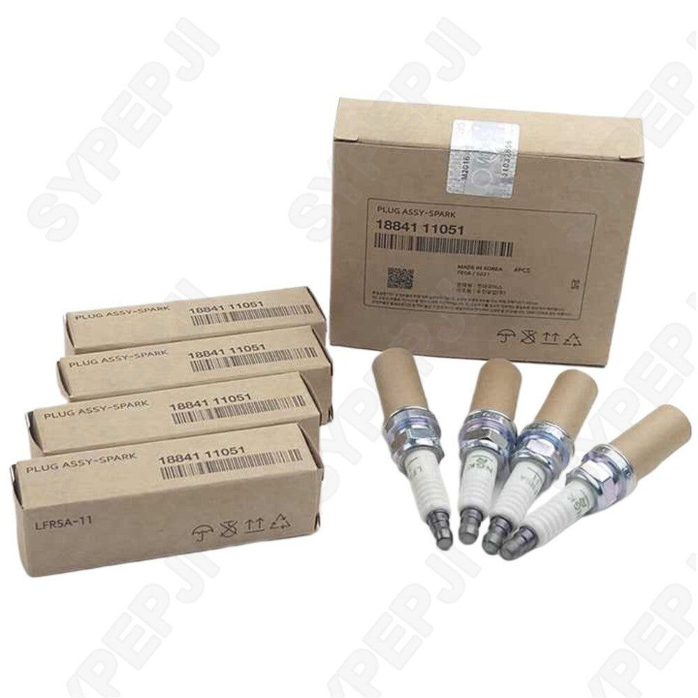 4-pack spark plugs 18841-11051, suitable for 2011-2012 for Kia Sorento 2.4L/3.5L, 1884111051, new.