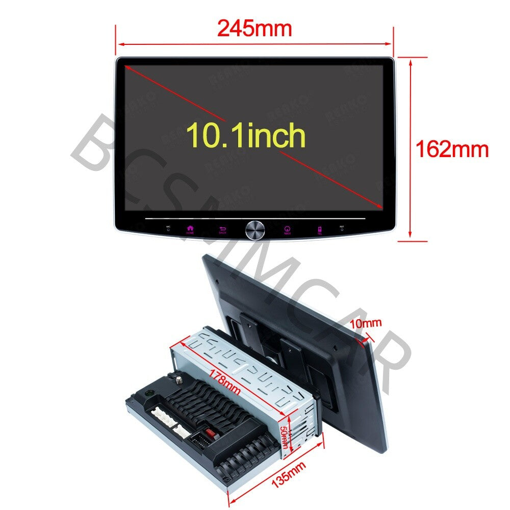 10in Single Din Car Stereo Touch Screen Multimedia Player GPS Navigation WIFI
