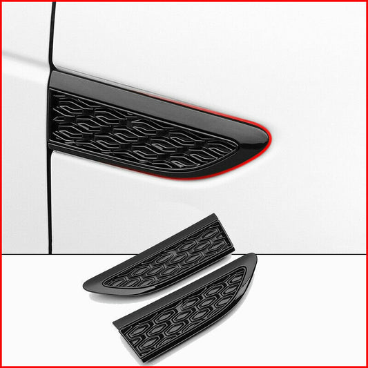 Black Side Air Flow Vent Fender Cover for Land Rover Discovery Sport 2015-2021