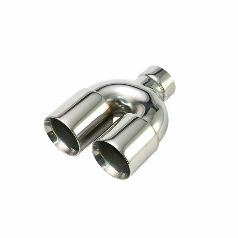 Pair Universal Dual exhaust tips Double Wall Stainless Steel exhaust 2.5inch