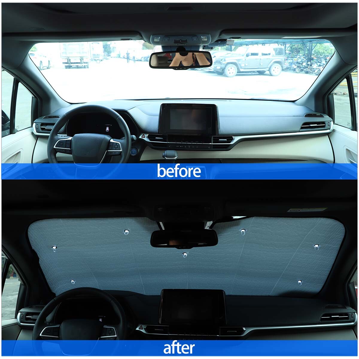 Suitable for Toyota for Sienna 2021-2023 windshield UV block heat shield