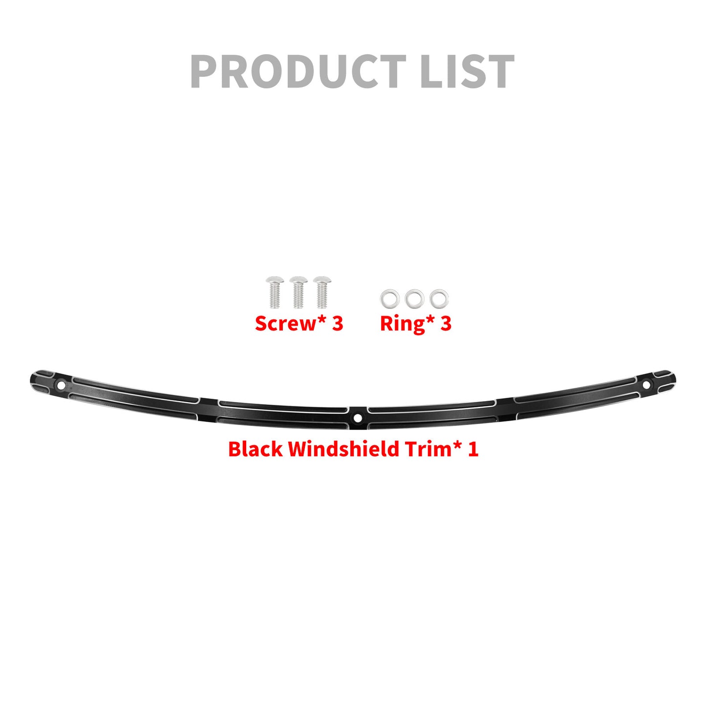 Black Fairing Windshield Windscreen Trim for Harley Electra Street Glide 96-2013