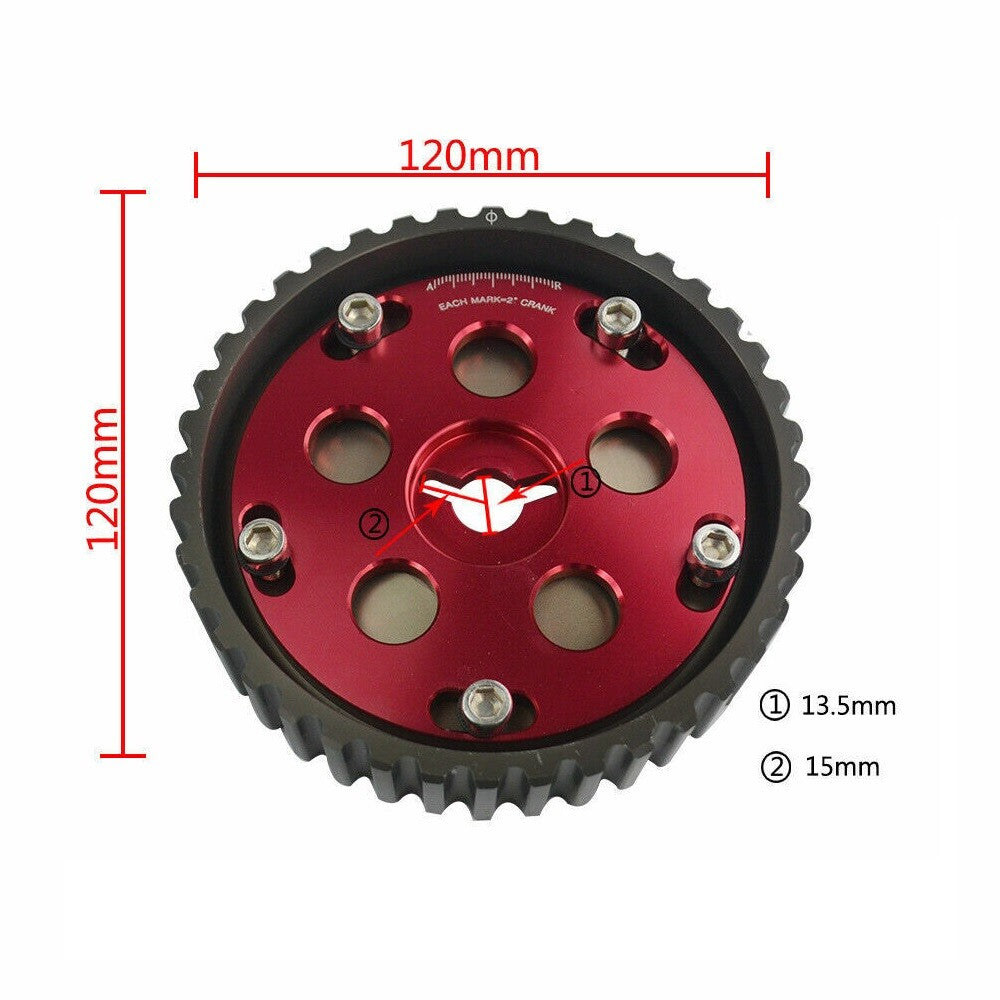 RED 2PCS Adjustable Cam Gears Kit for Suzuki for Swift GTI G13B engine