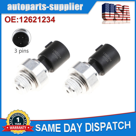 2-pack of oil pressure sensor switches suitable for Chevrolet for GMC , for Cadillac , for Hummer , for Buick 12621234