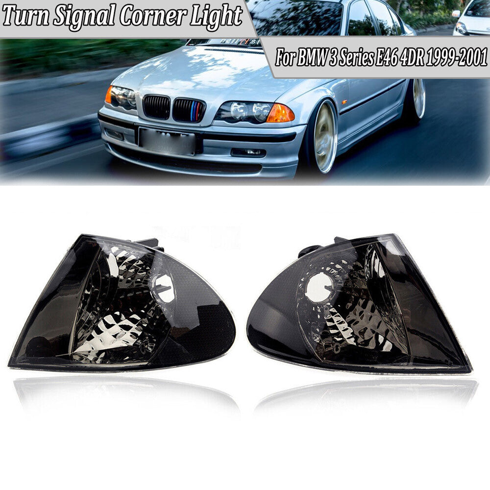 2-piece turn signal corner light (right light + left light) for BMW 3 Series E46 Sedan 1999-2001