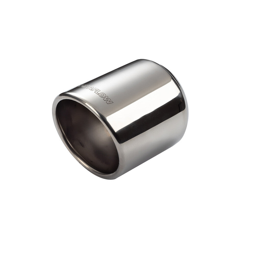 2.5'' Inlet 4'' OD Universal Single Stainless Steel Rolled Exhaust Tip MF