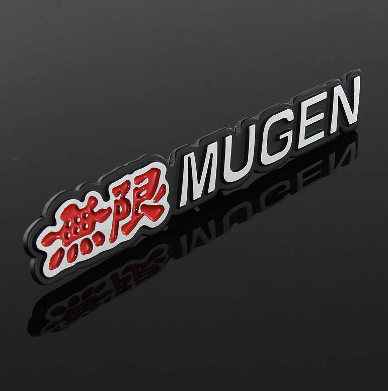 Mugen car rear sticker boots, trunk side badges for Honda for Acura,black and red