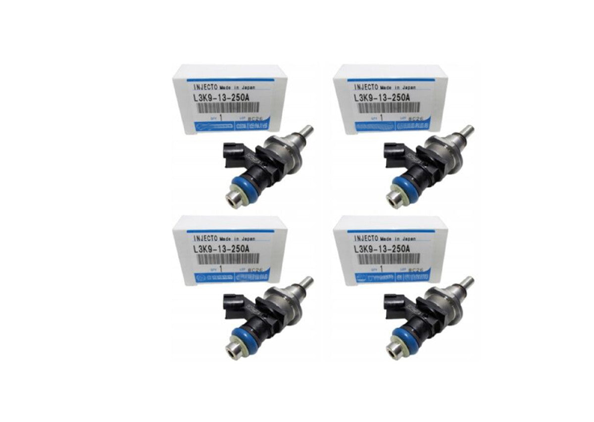4-pack of fuel injectors L3K9-13-250A E7T20171 for Mazda Speed 3 6 CX-7 Turbo 2.3L