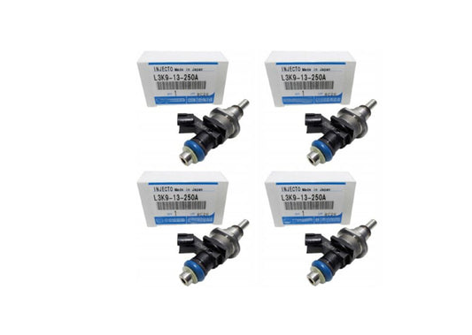 4-pack of fuel injectors L3K9-13-250A E7T20171 for Mazda Speed 3 6 CX-7 Turbo 2.3L