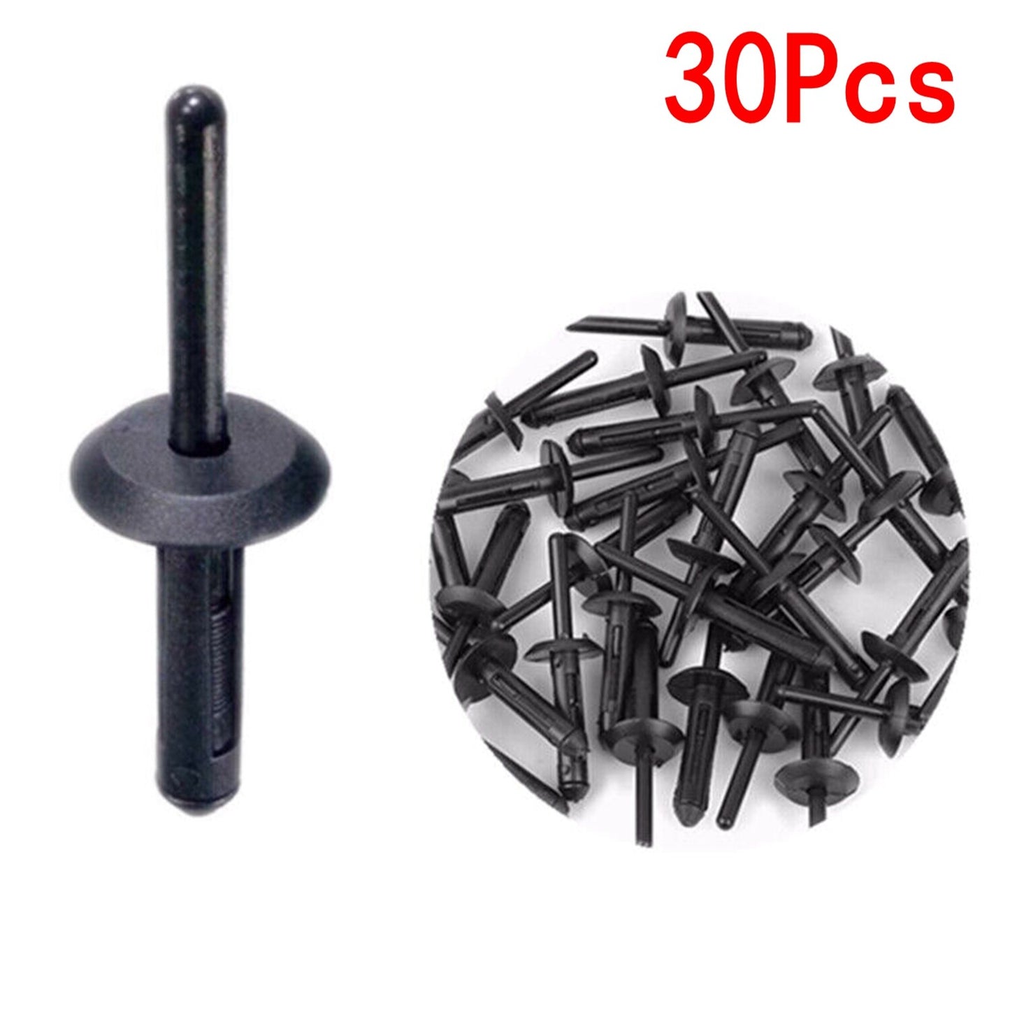 30pcs Blind Rivets Pins Trim Fastener Clips Bumper for Jeep Chrylser for Dodge 6500911