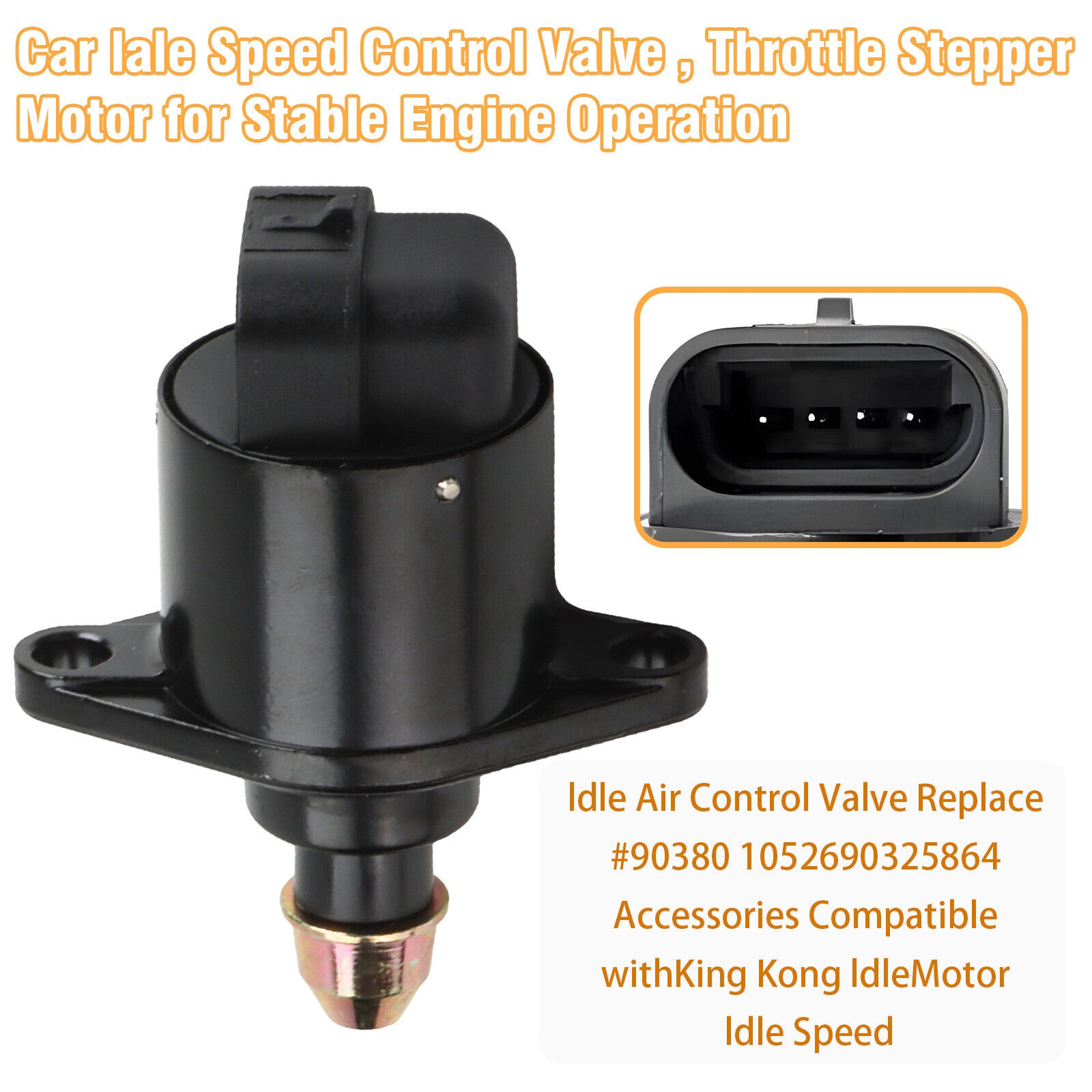 90325864 Idle Control Valve For Pack-1 King Kong Idle Motor Idle Speed (Black)