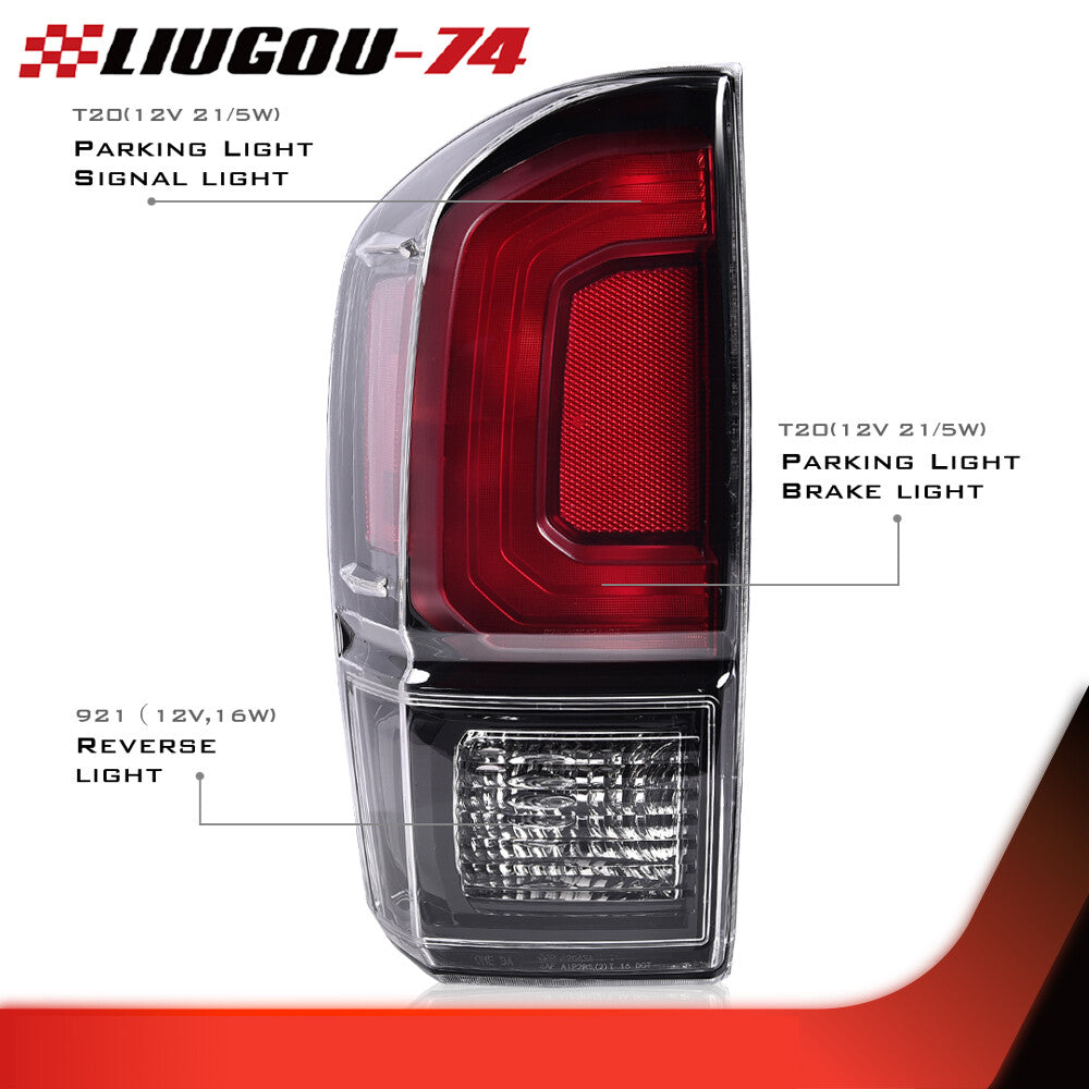 The black taillight on the left is suitable for all for Toyota Tacoma models TRD PRO (models 16-21).