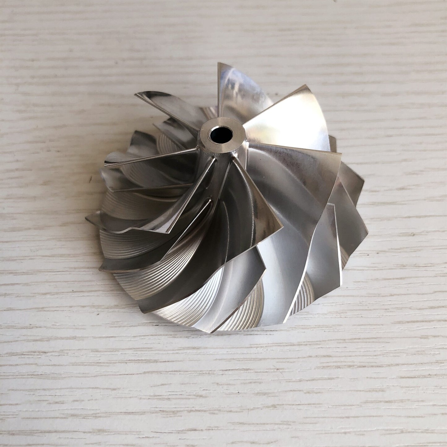 K16 Reverse 59.00/76.00 mm 7+7 Blade Performance Turbine Blank Compressor Wheel