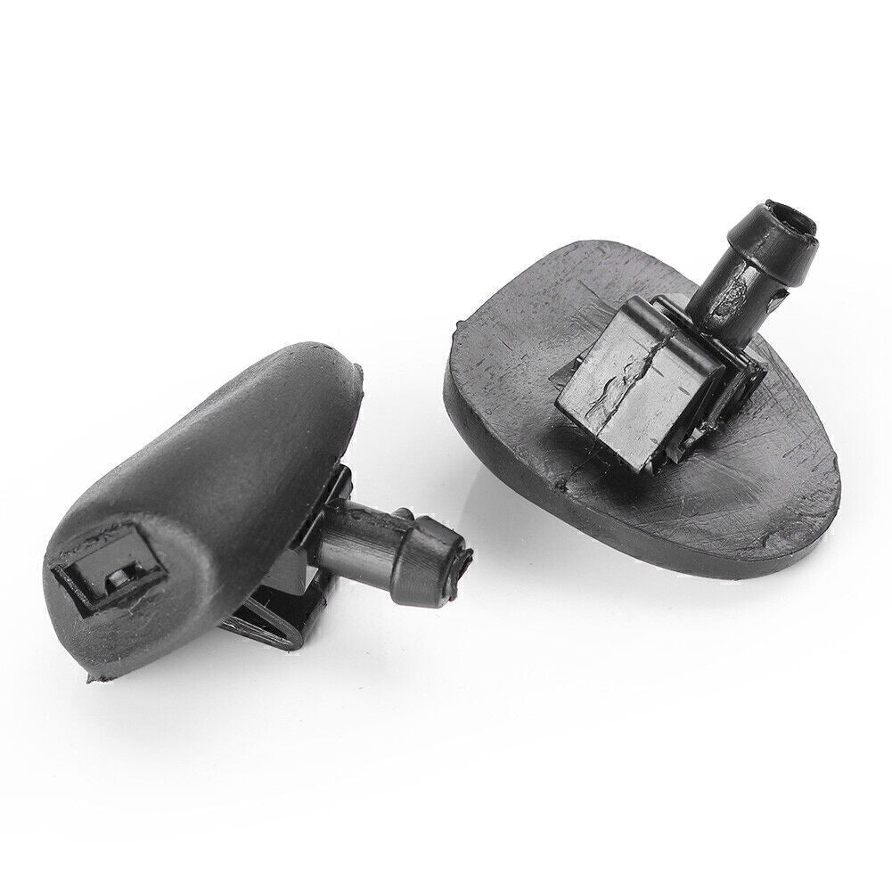 2-piece windshield washer nozzle for Peugeot 206 for Citroen C2, black ABS.