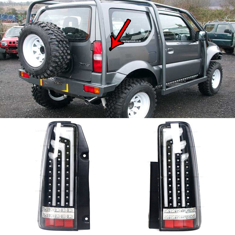 Rear LED Tail Lamp Brake Lamp Pair for SUZUKI for JIMNY SN413 HARD TOP 1998 1999-17
