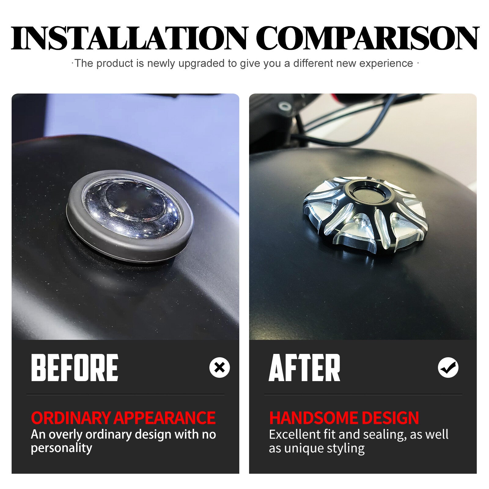 Chrome Gas Cap Fuel Oil Tank Cover Fit for Harley Sportster Softail V-Rod Dyna