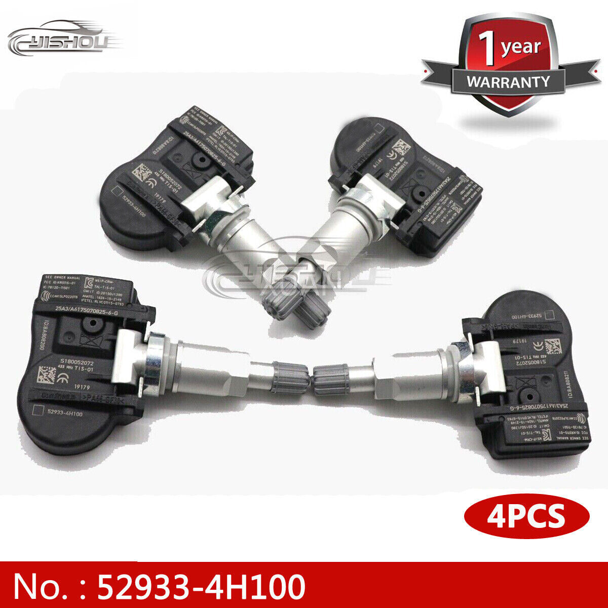 4-pack 52933-4H100 TPMS sensors suitable for modern H-1 / Starex / VDO pre-pr