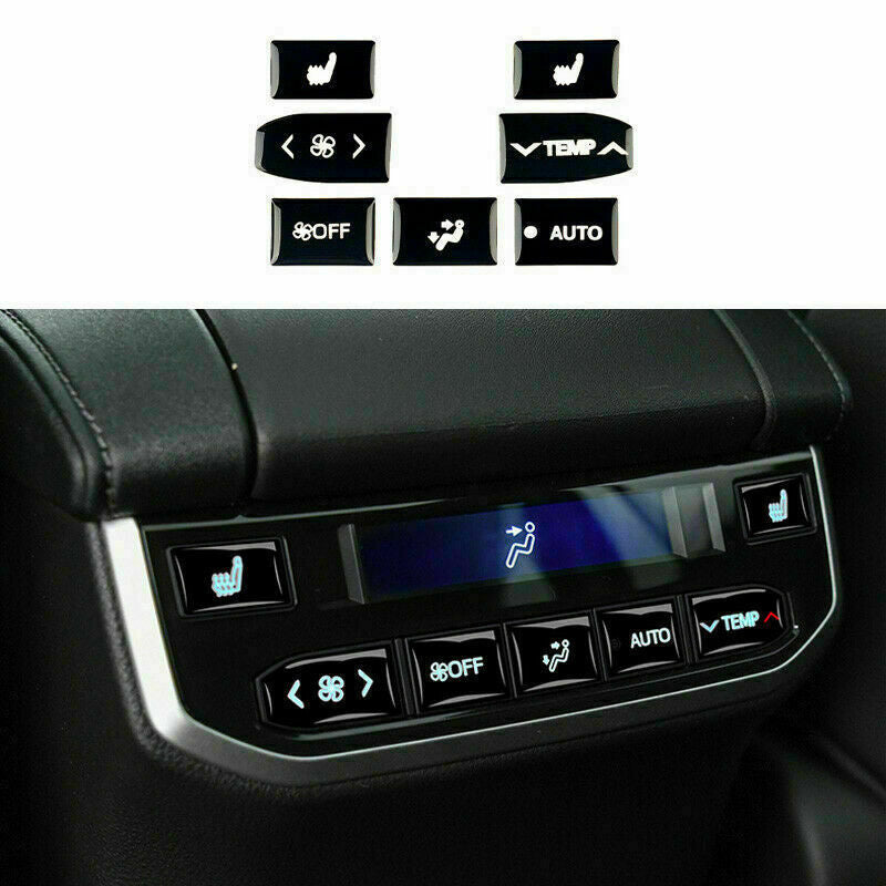for Toyota Highlander 2020-2023 Black Rear Armrest AC Switch Control Button Trim