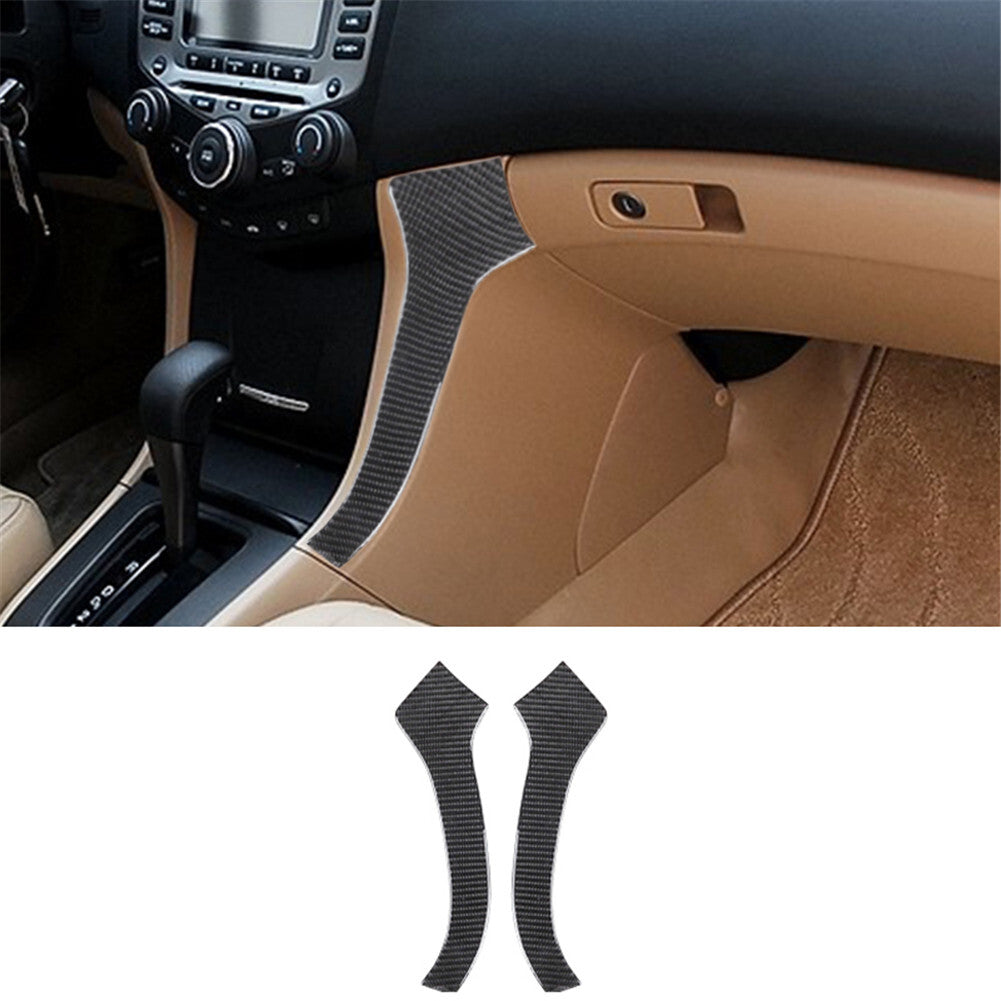 2Pcs Carbon Fiber Storage Box Side Trim Cover for Honda Accord Sedan 2003-2007
