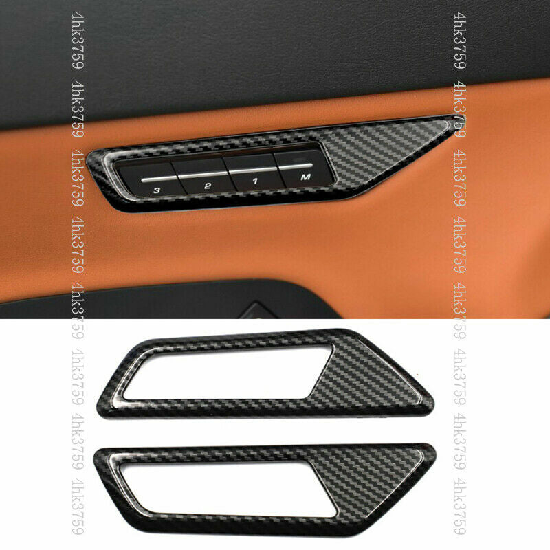 Carbon Fiber for Seat Adjustment Button Frame Cover Trim for Jaguar E-PACE 2018-2021