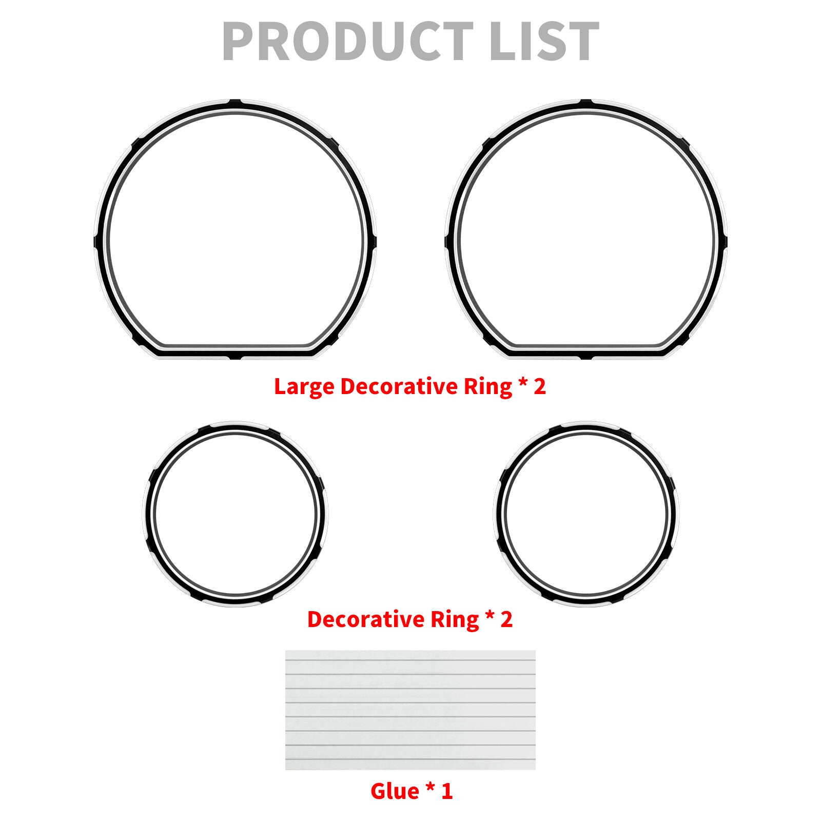 4x CNC Black Burst Instrument Gauge Bezel Board for Harley Electra Glide 2014-23