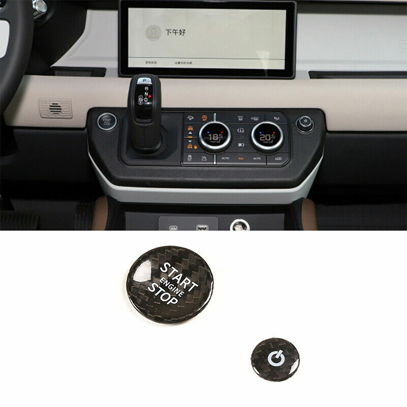 Real Carbon Fiber Engine Start Stop Cover Fit for Land Rover for Defender 2021-2022