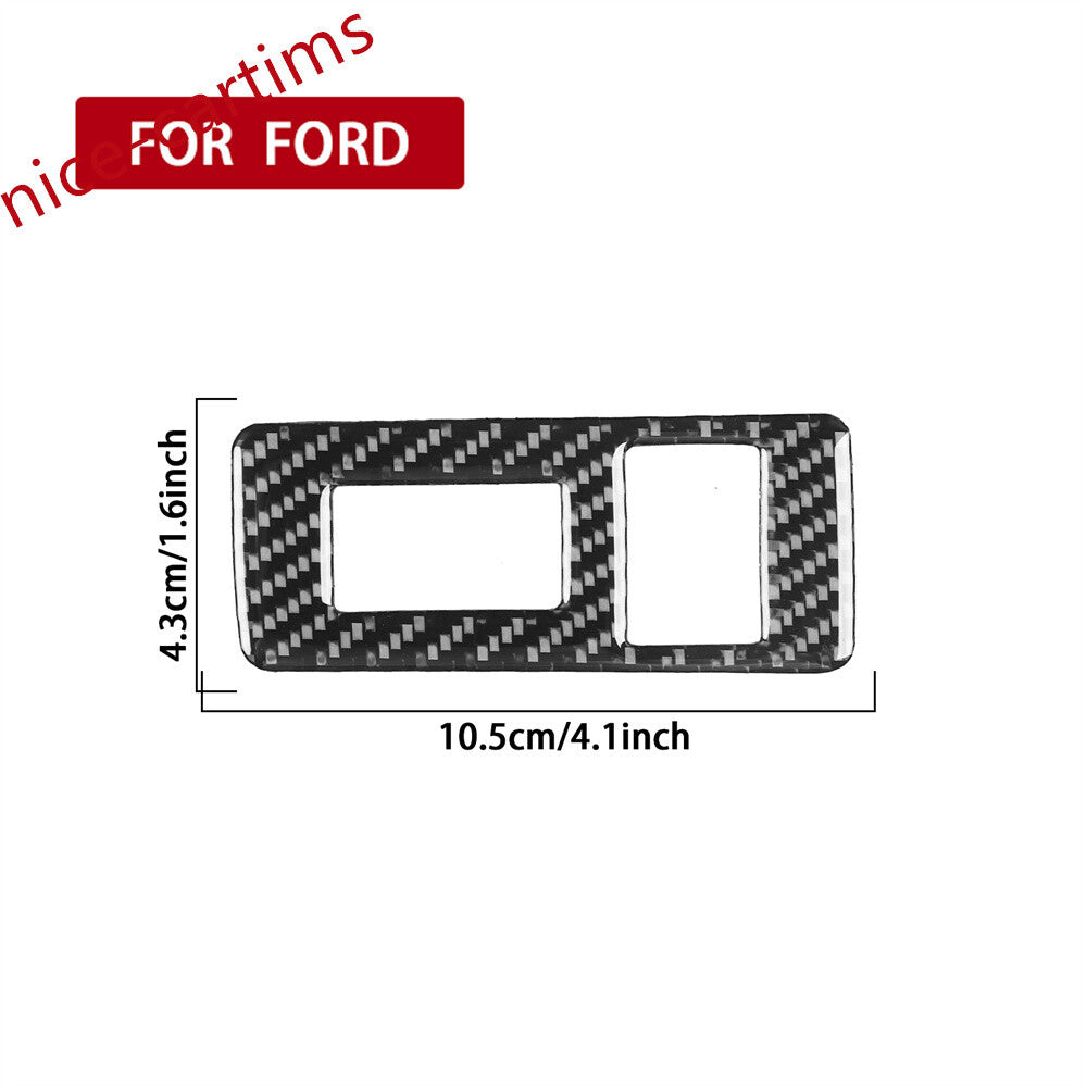 Carbon Fiber Interior Headlight Switch Button Panel Trim for Ford F150 2009-2014