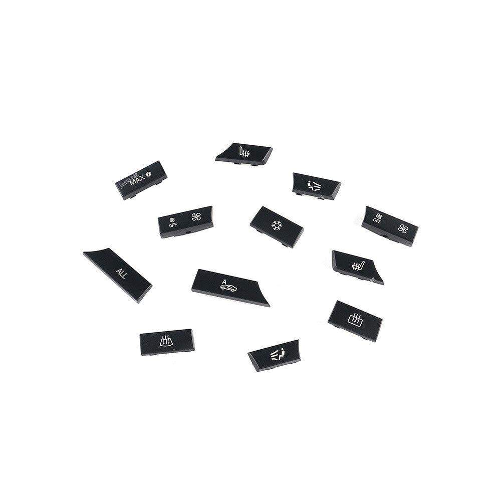 A/C Heater Control Switch 12X Button Key Caps Cover Kit Fit for BMW 5 Series F07 F10