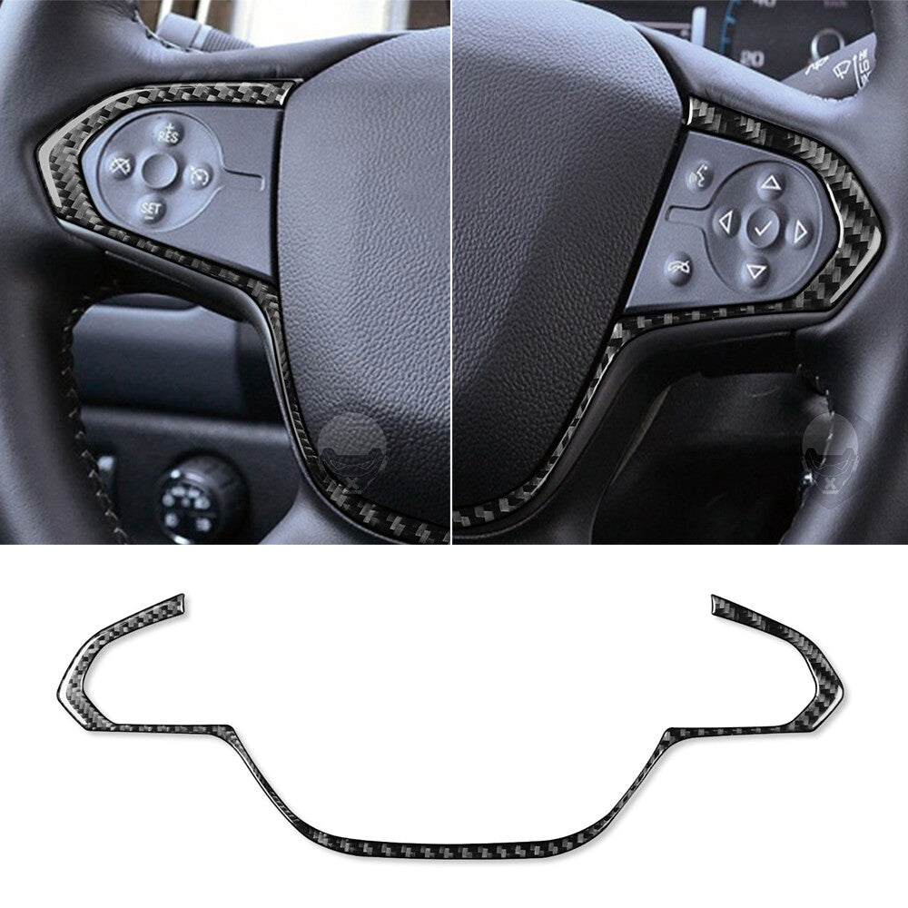 Carbon Fiber Steering Wheel Button Trim for Chevrolet Colorado / for GMC for Canyon 2015+