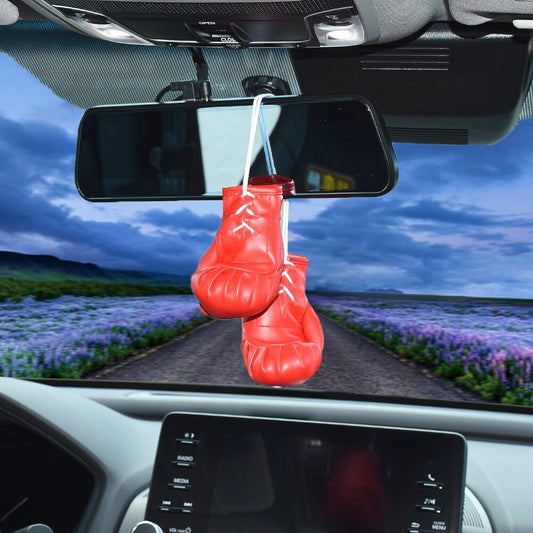 1 Pair Red for Mini Boxing Gloves for Car Mirror Ornament Hanging Deco for Men