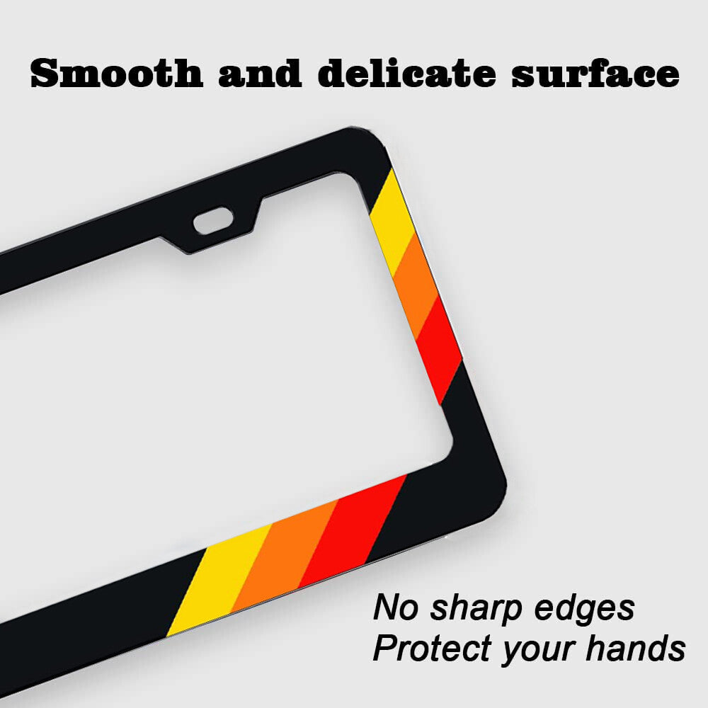 Metal Tri Color Car SUV License Plate Frame Cover for Toyota TRD Accessories