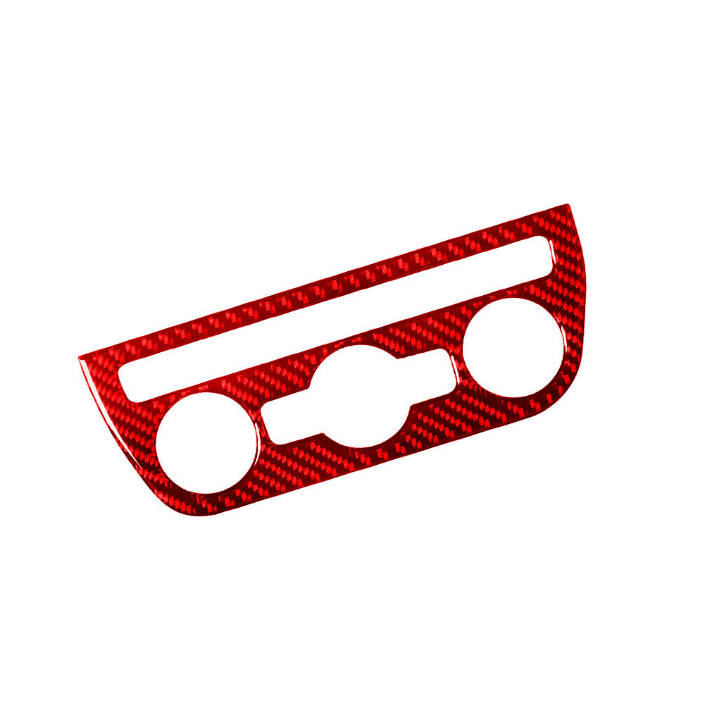 Red Carbon Fibre Air Conditioning A/C Trim Panel for Volkswagen for Tiguan 2013-2017