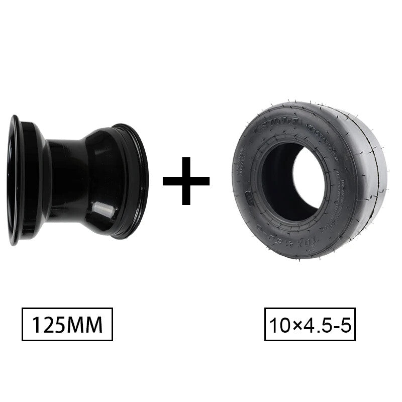 10x4.5-5 5 Tire Tubeless Tires Aluminum Alloy Wheel Hub Go Kart Beach ATV Quad