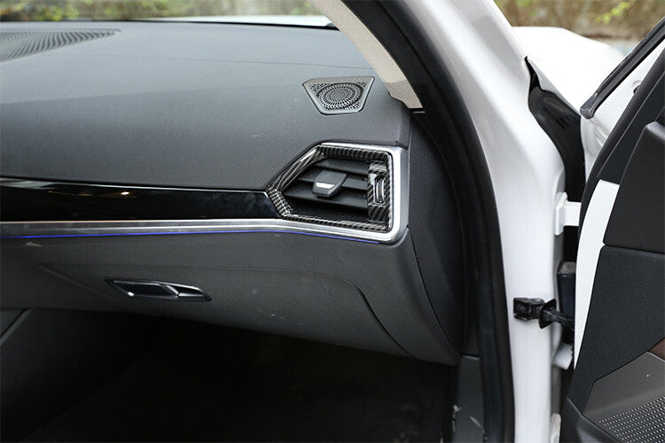 Carbon fiber ABS steering wheel emblem cover trim for Subaru WRX / WRX STI 2021-23