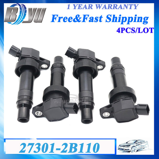 (4)Ignition Coils For 2013-17 for Hyundai for Kia for Veloster Forte Koup Forte5 27301-2B110