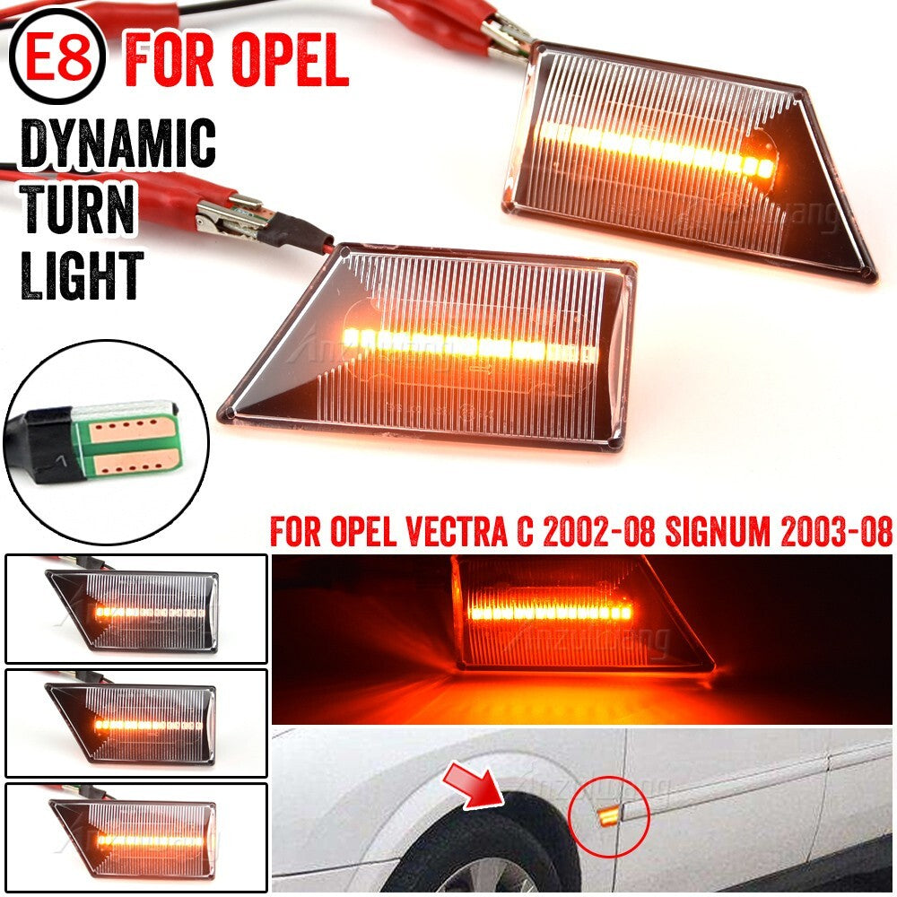 Dynamic Side Marker Turn Light signal lamp for Opel Vectra C Signum 2003-2008
