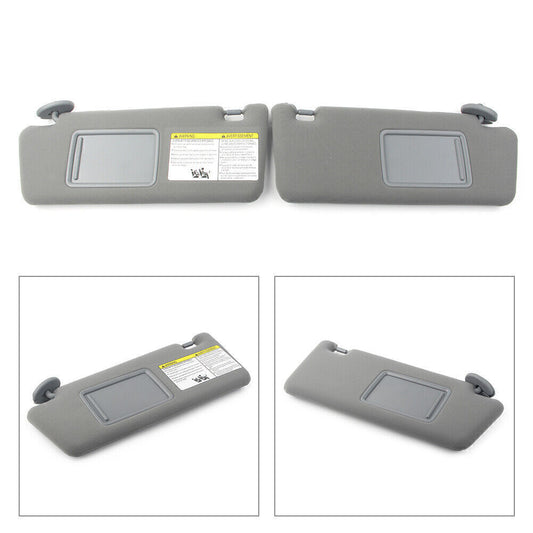 2X Grey Car Sun Visor W/O Light Left Right Fit 2005-2015 2011 10 for Toyota Tacoma