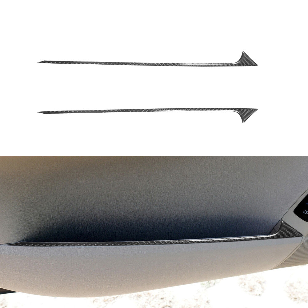 2X Carbon Fiber Front Door Trims Trim for Mercedes R Class 2009-2012